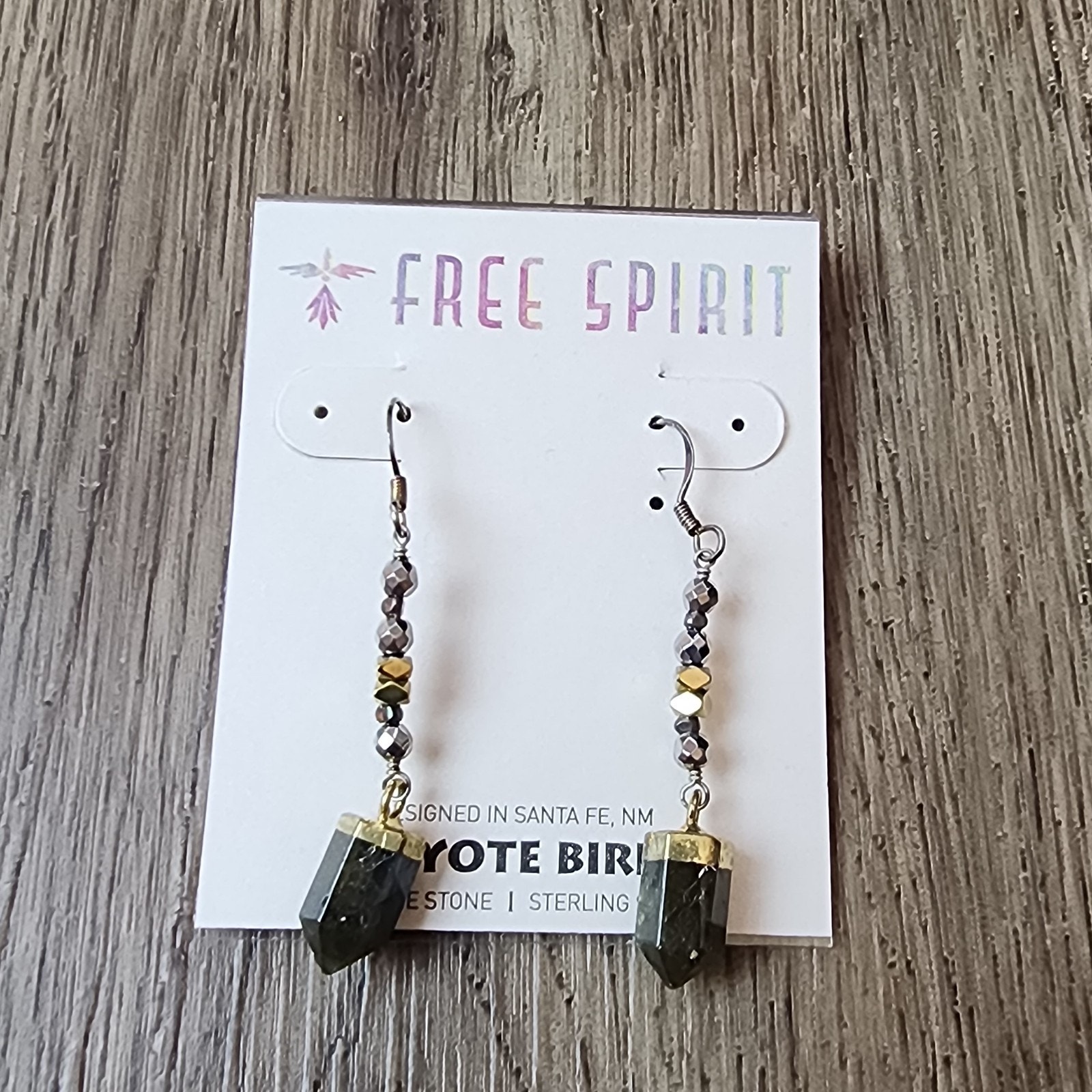 Peyote Bird Earring Free Spirit Pearl Bead Sterling Silver Green Santa Fe Nm 32$